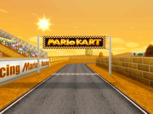 Sunset Raceway (N64 Mario Raceway Texture) - Custom Mario Kart